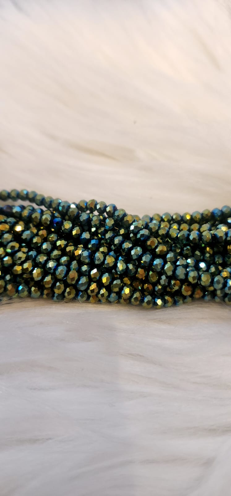 MURANO RONDEL 3MM VERDE METALIZADO