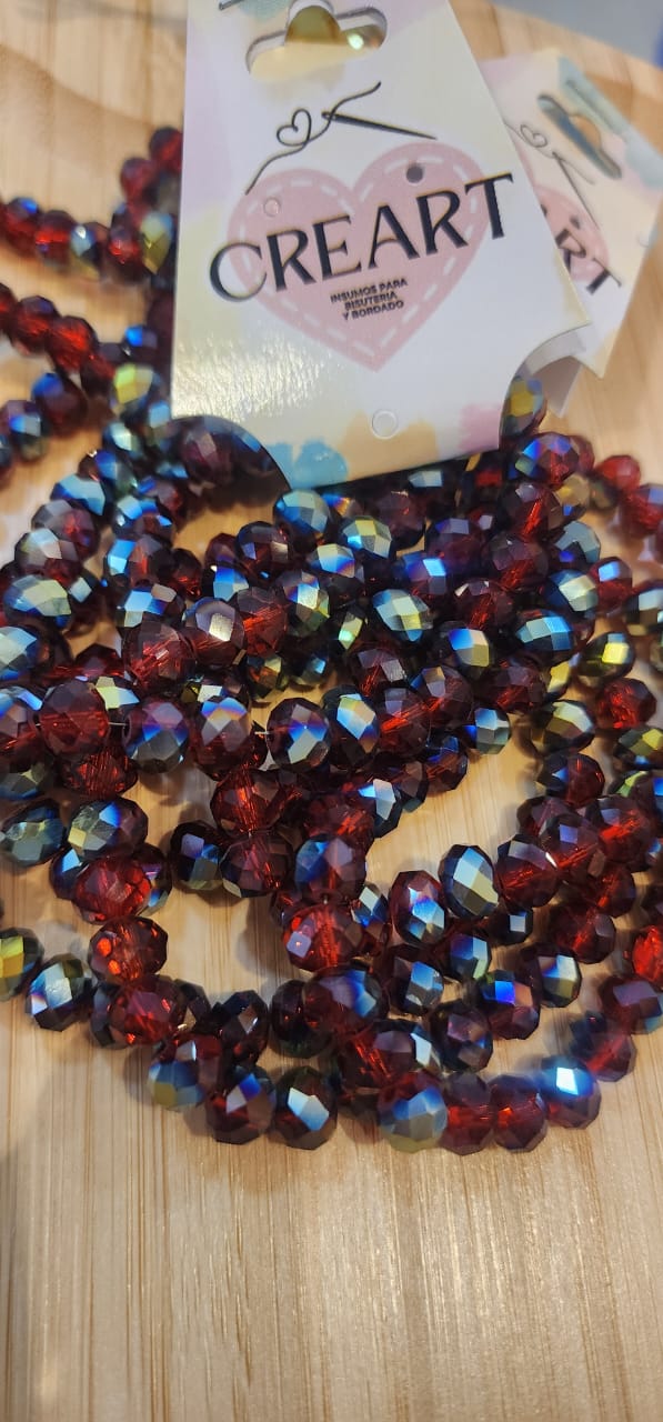 MURANO  ROJO ENCHAPADO #8