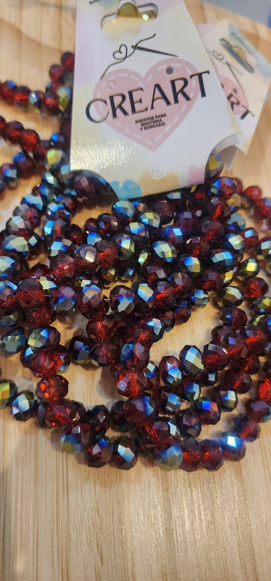 MURANO  ROJO ENCHAPADO #8