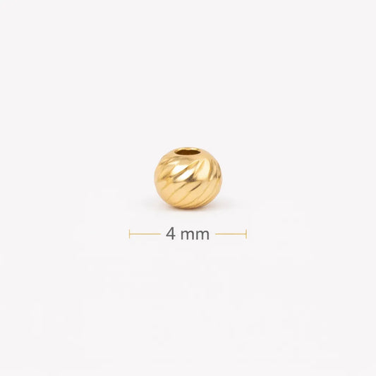 BALIN DIAMANTADO ORO LAMINADO 18K 4mm